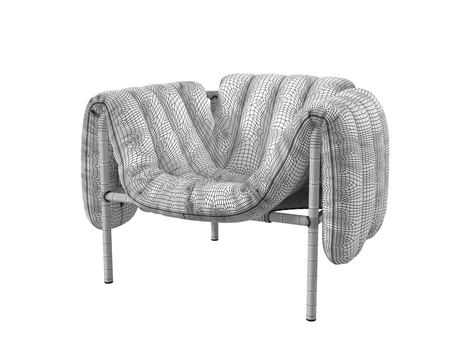Puffy Lounge Chair 3D model_11