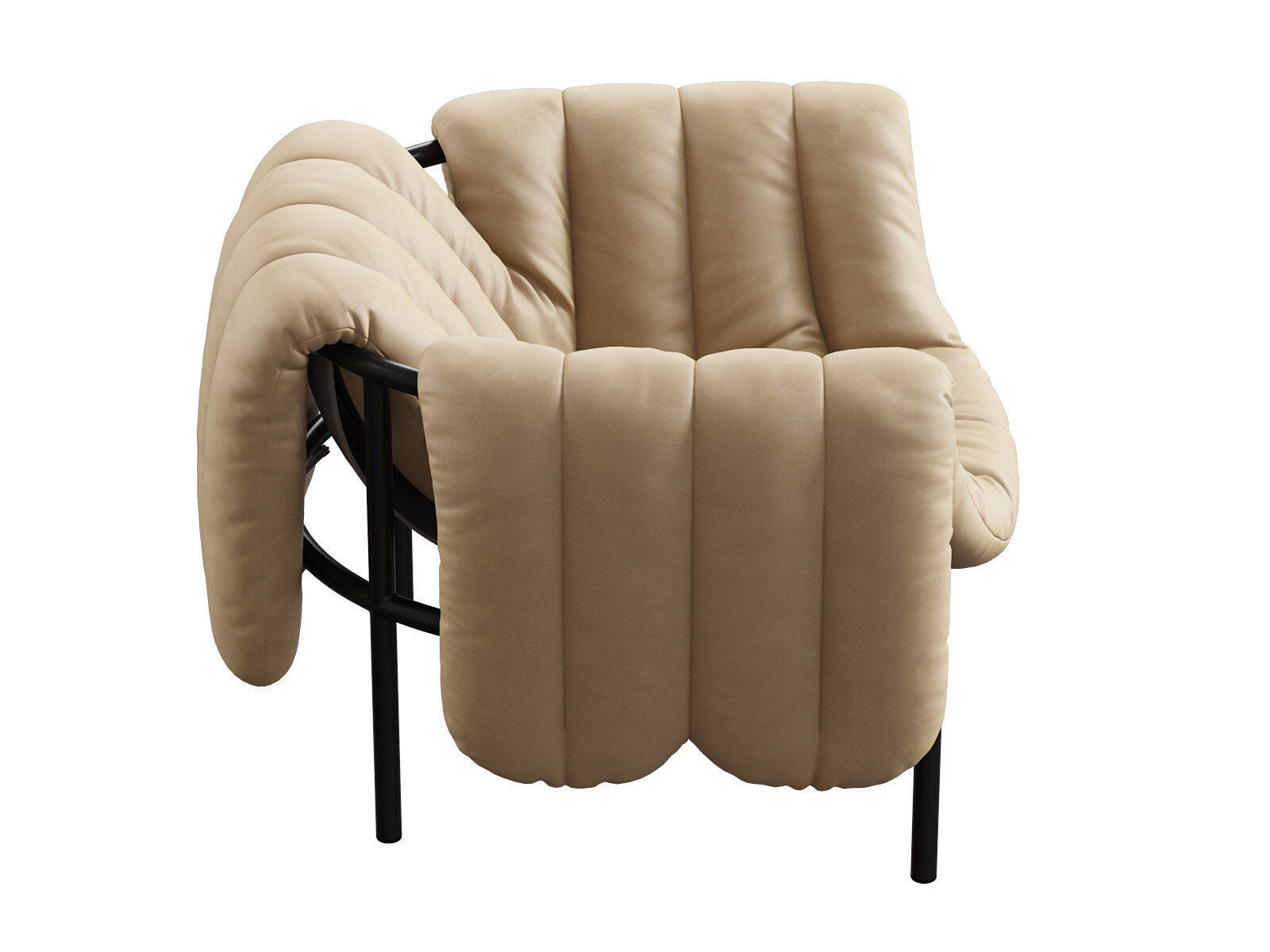 Puffy Lounge Chair 3D model_4