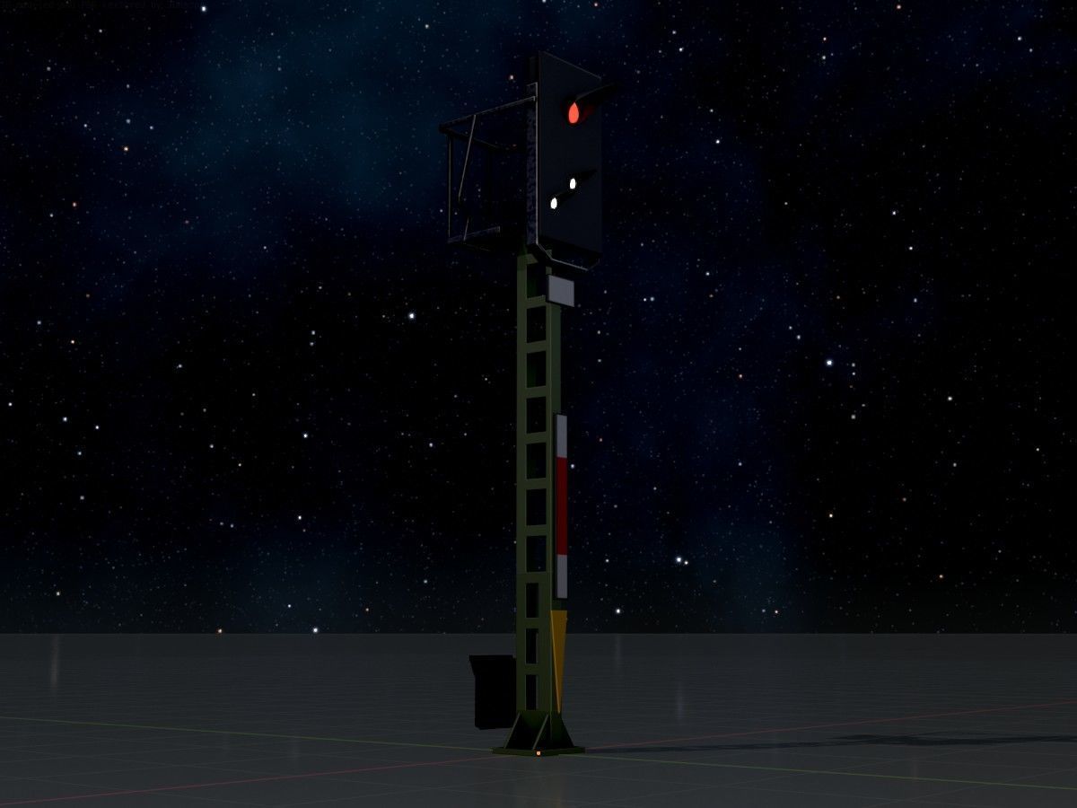 KS Railway Signal Post 4500mm all Versions 3D Model Collection_86