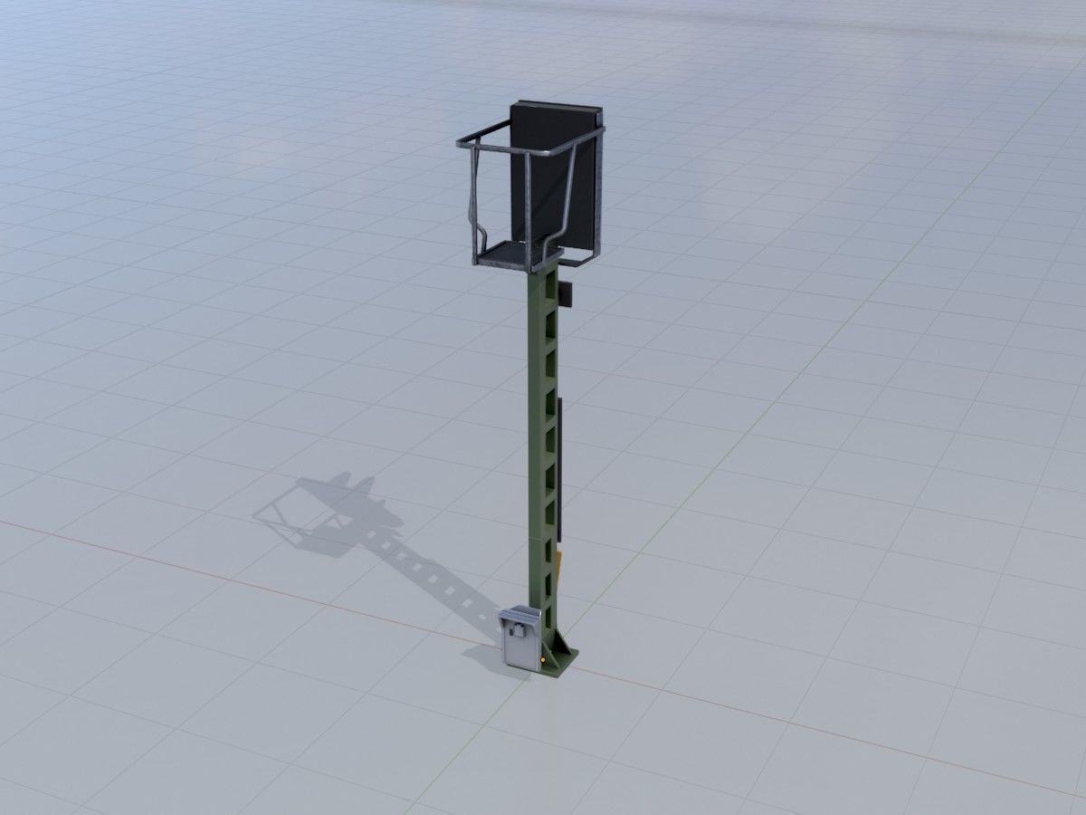 KS Railway Signal Post 4500mm all Versions 3D Model Collection_71