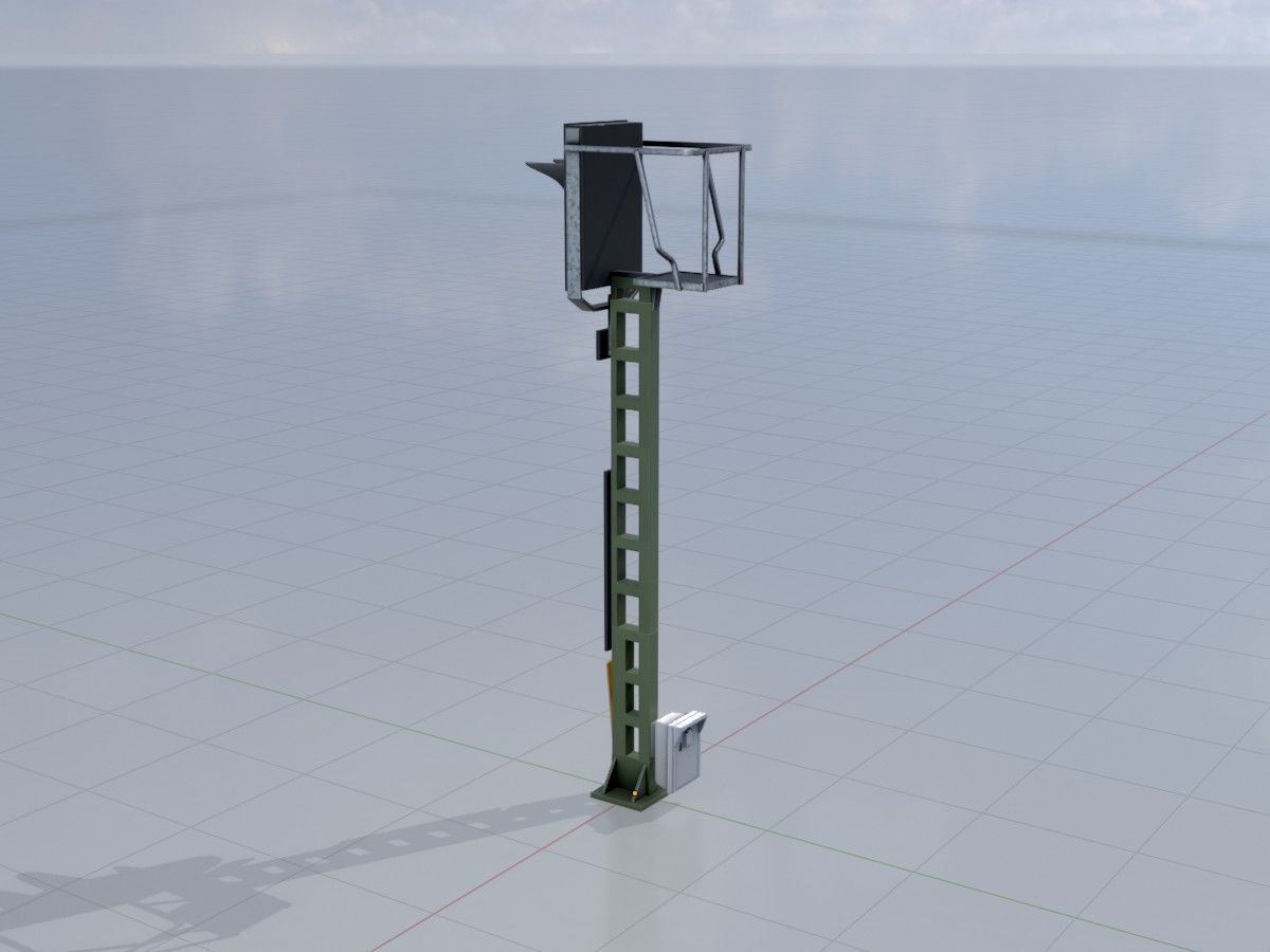 KS Railway Signal Post 4500mm all Versions 3D Model Collection_55