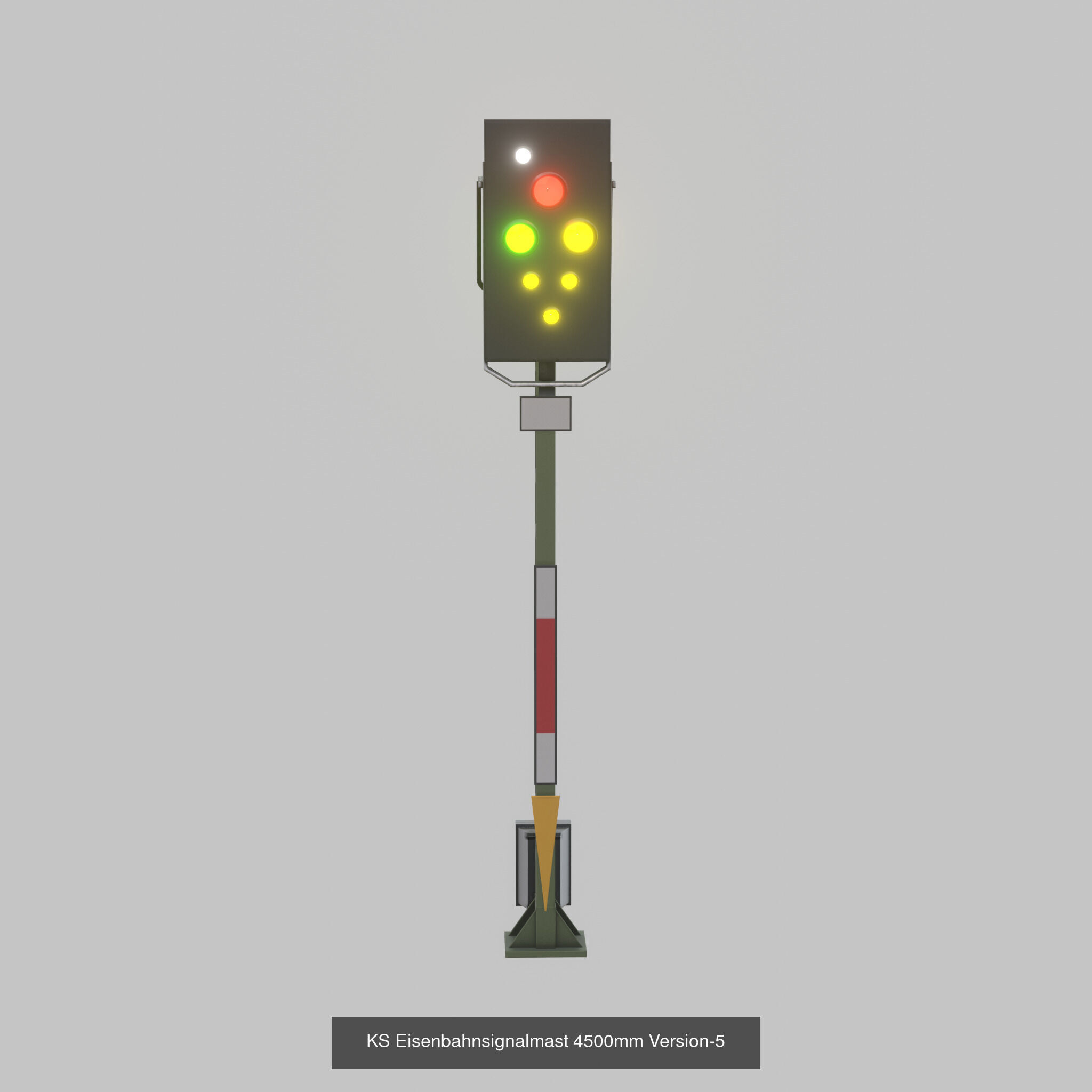 KS Railway Signal Post 4500mm all Versions 3D Model Collection_21