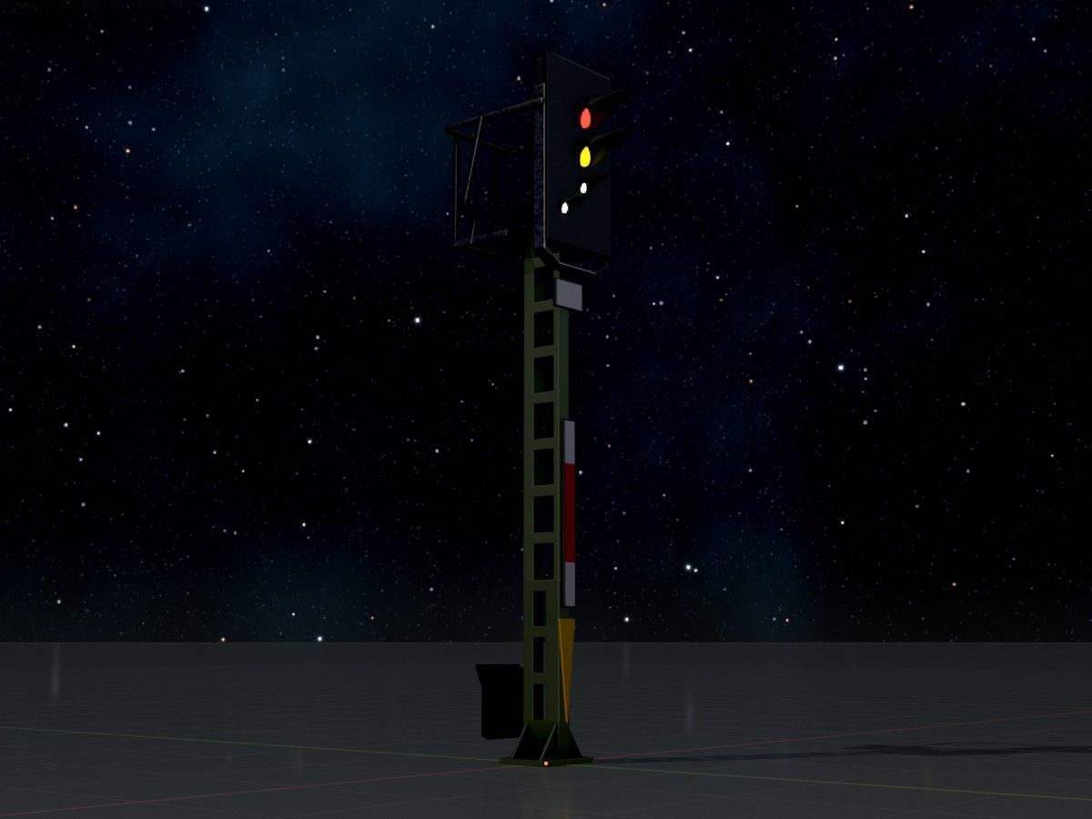 KS Railway Signal Post 4500mm all Versions 3D Model Collection_83