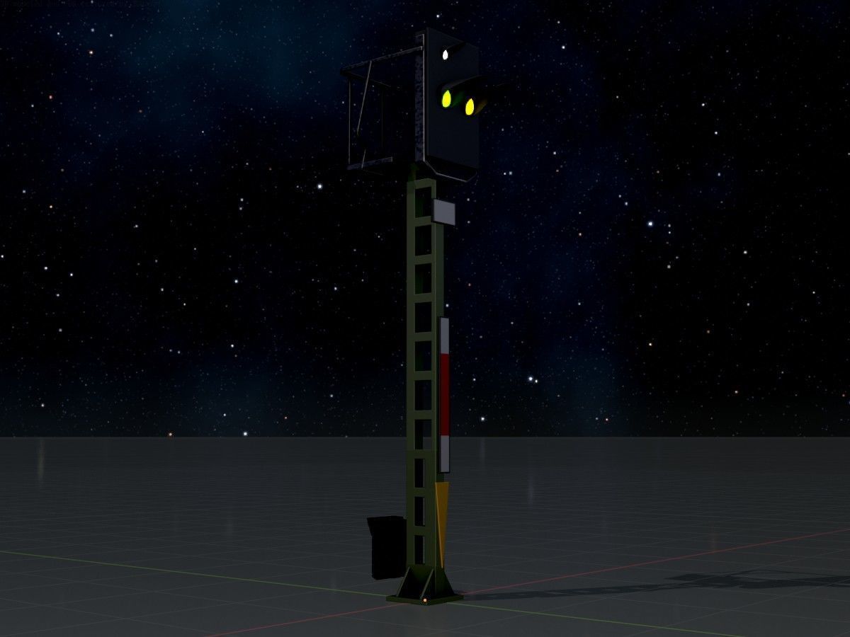 KS Railway Signal Post 4500mm all Versions 3D Model Collection_88