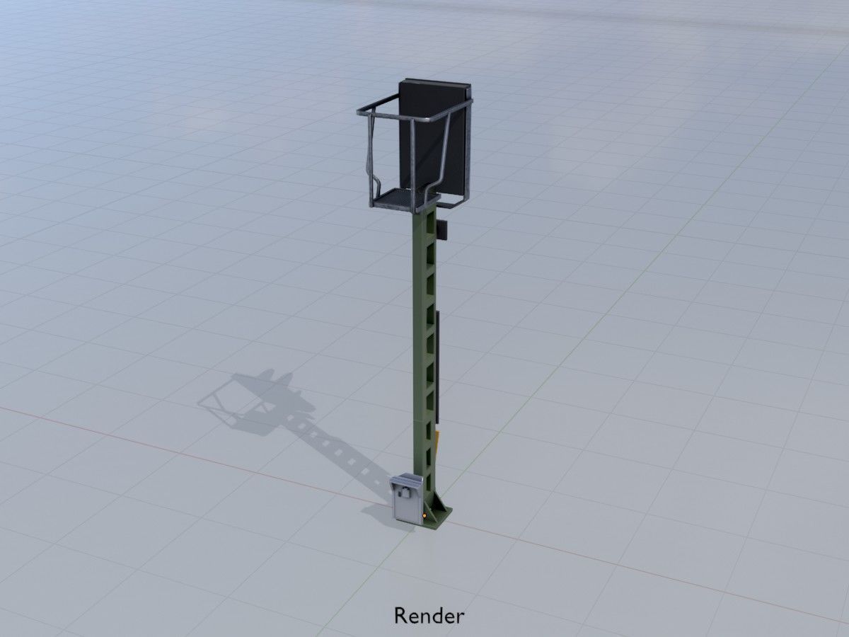 KS Railway Signal Post 4500mm all Versions 3D Model Collection_119