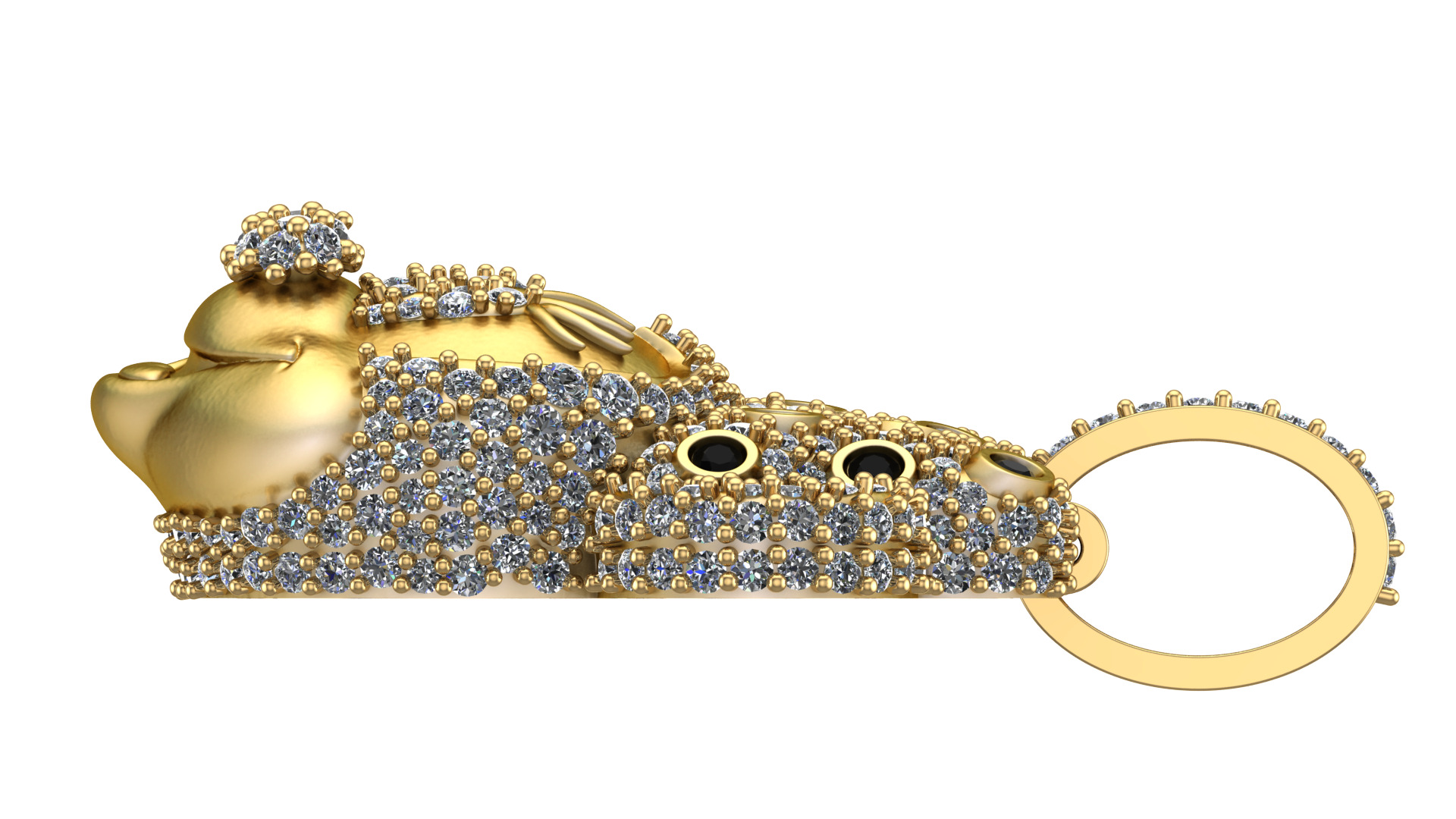 Minnie Mouse Pendant 3D CAD Model for Jewelry Making 3D print model_2