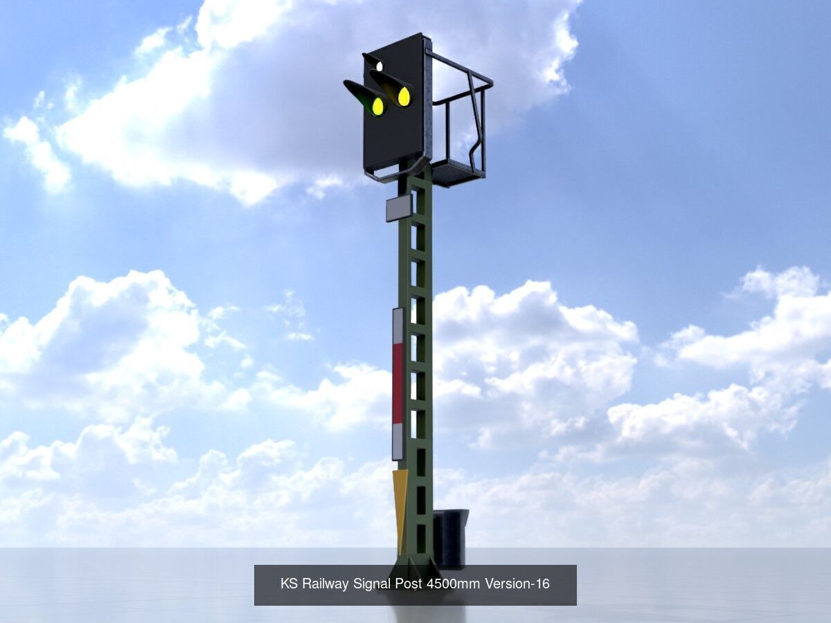 KS Railway Signal Post 4500mm and 7000mm All Versions 3D Model Collection_69