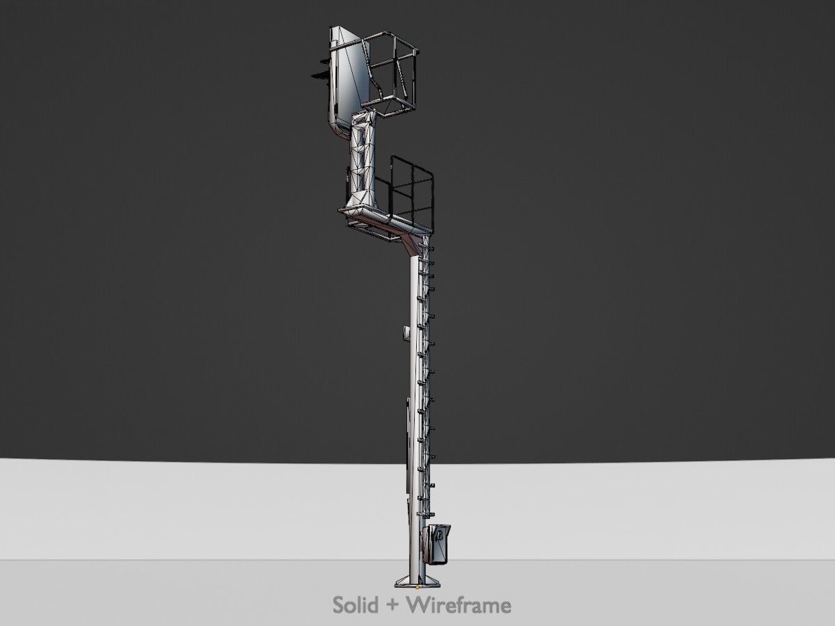 KS Railway Signal Post 4500mm and 7000mm All Versions 3D Model Collection_127