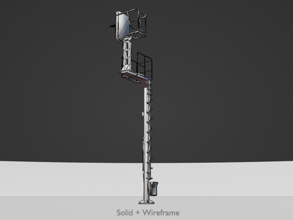 KS Railway Signal Post 4500mm and 7000mm All Versions 3D Model Collection_125