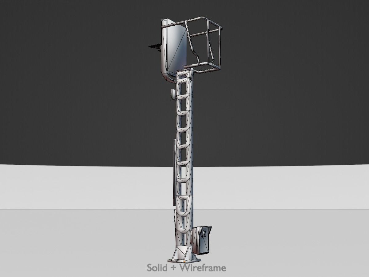 KS Railway Signal Post 4500mm and 7000mm All Versions 3D Model Collection_109