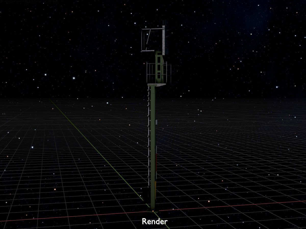 KS Railway Signal Post 4500mm and 7000mm All Versions 3D Model Collection_160