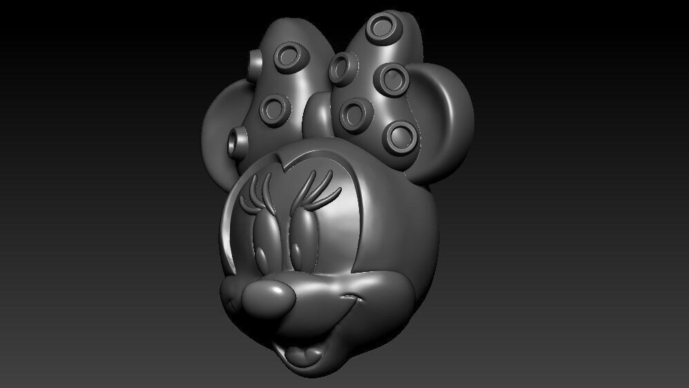 Minnie Mouse 3D Model High-Quality Jewelry CAD Design 3D print model_3
