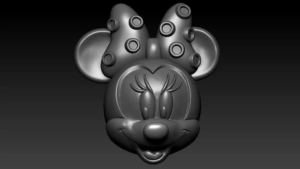 Minnie Mouse 3D Model High-Quality Jewelry CAD Design 3D print model_0