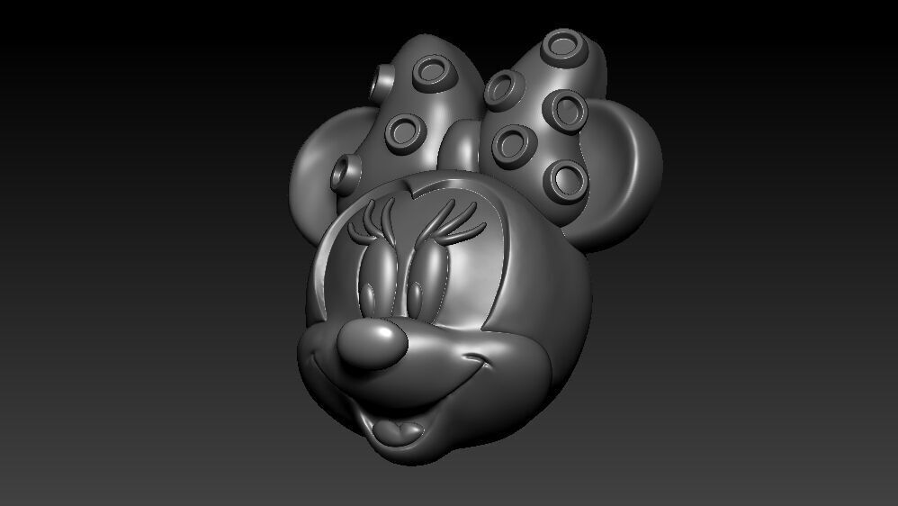 Minnie Mouse 3D Model High-Quality Jewelry CAD Design 3D print model_2