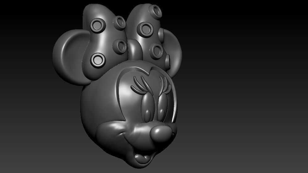 Minnie Mouse 3D Model High-Quality Jewelry CAD Design 3D print model_1