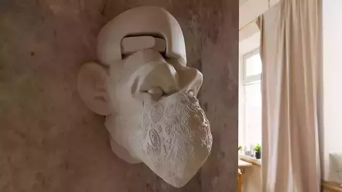 Monkey head wall mount  NFT crypto monkey 3D print model