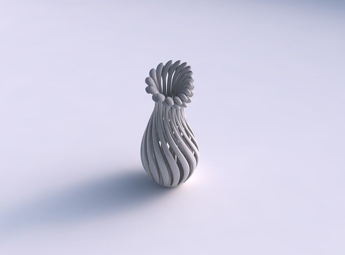 Vase curved twisted with muscle structure and soft tips pimp up top
