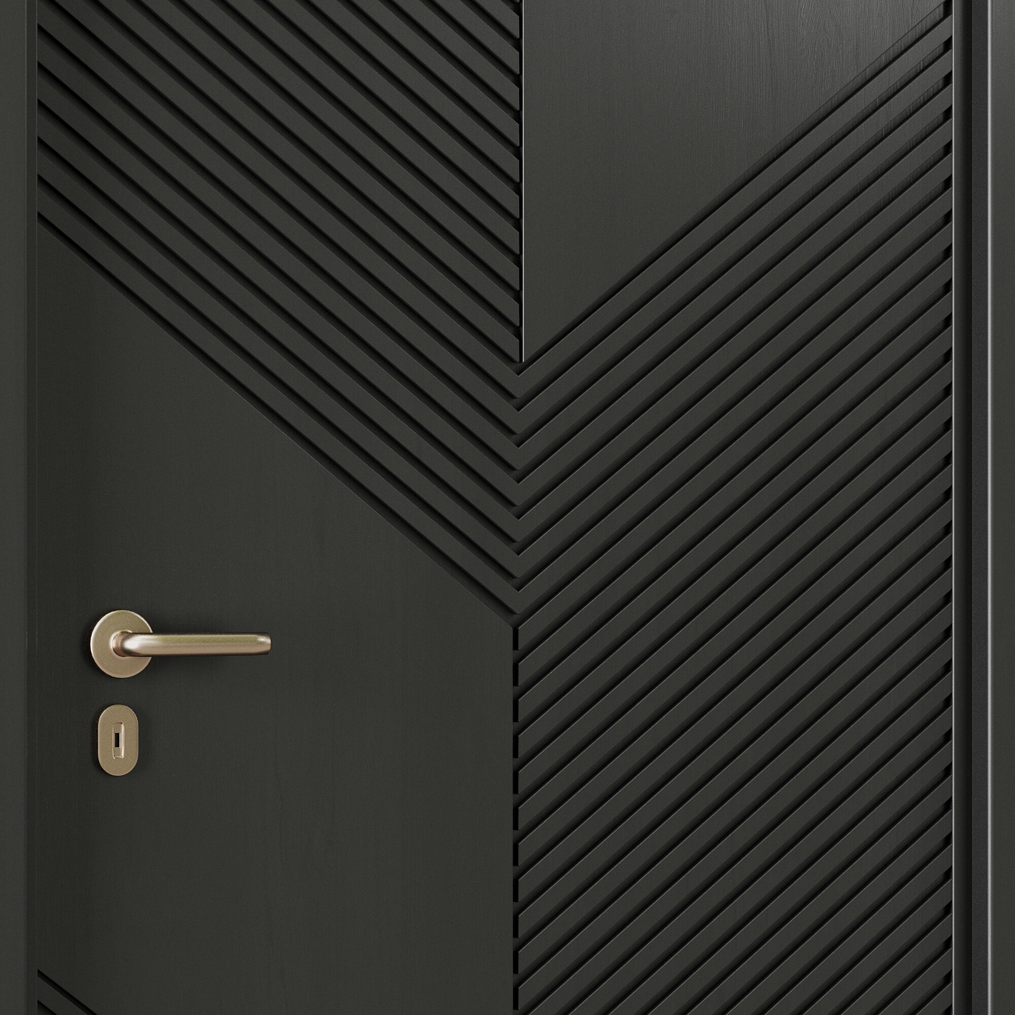 Entrance door set64 3D model_3