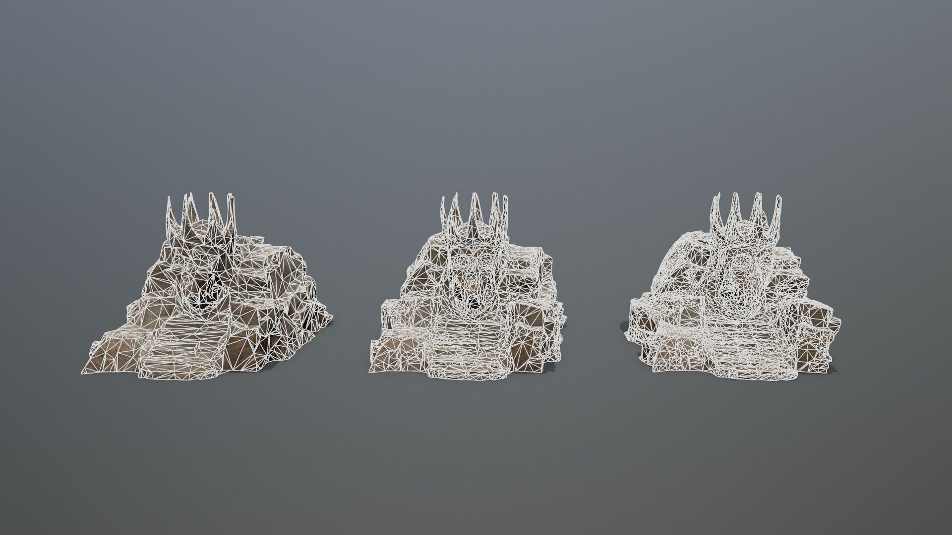 skull cave Low-poly 3D model_15
