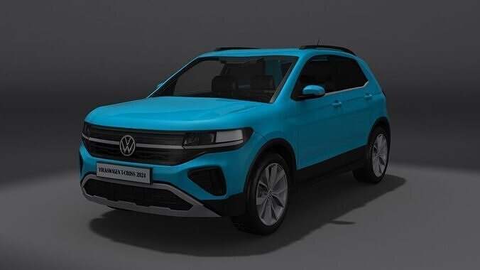 Volkswagen T Cross 2024 Low-poly 3D model
