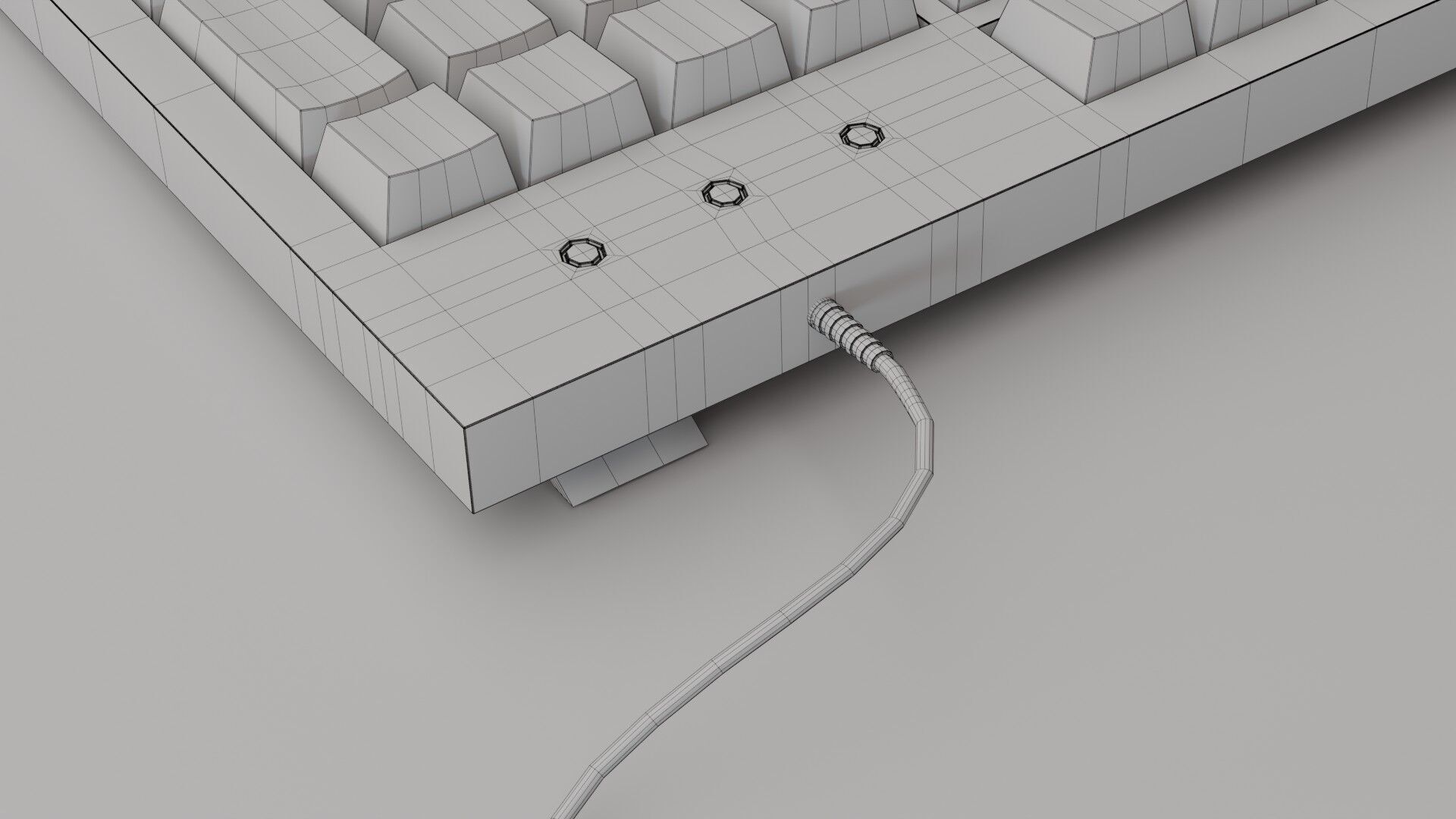 Generic Office Keyboard Low-poly 3D model_9