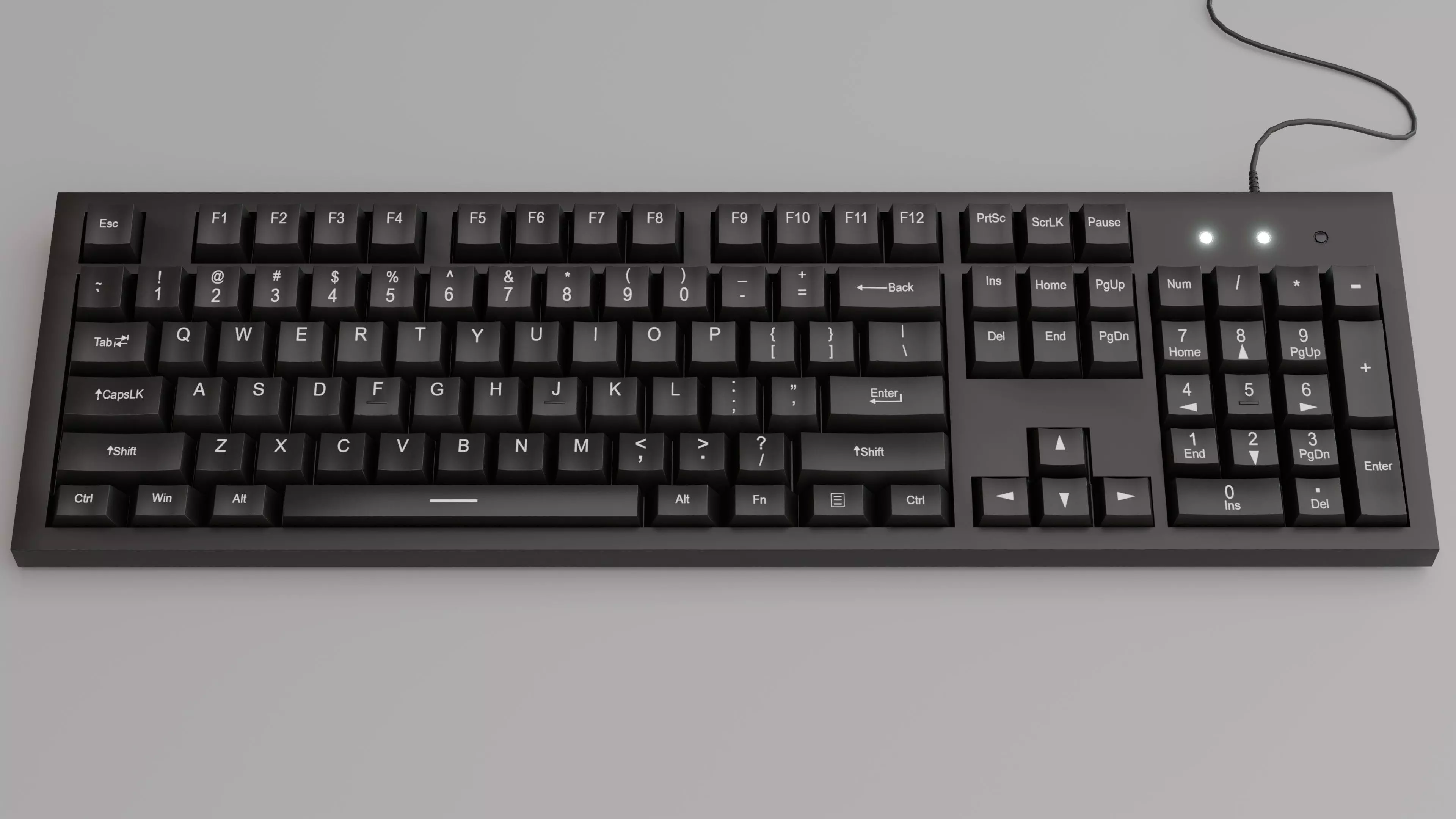 Generic Office Keyboard Low-poly 3D model_0