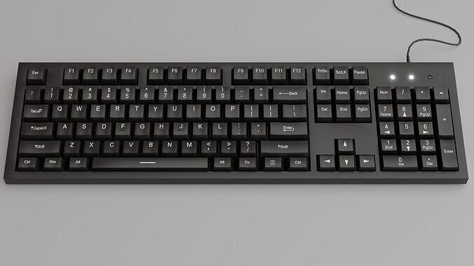 Generic Office Keyboard Low-poly 3D model