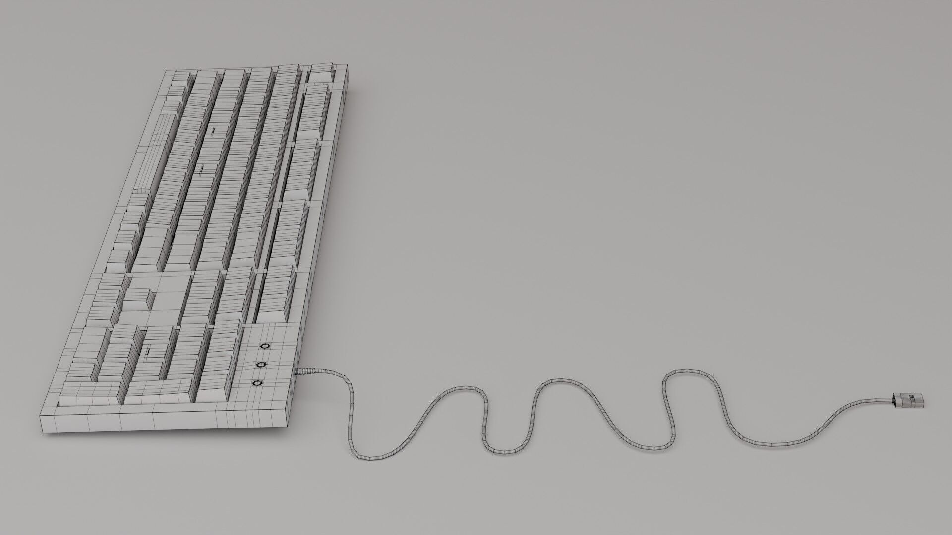 Generic Office Keyboard Low-poly 3D model_11