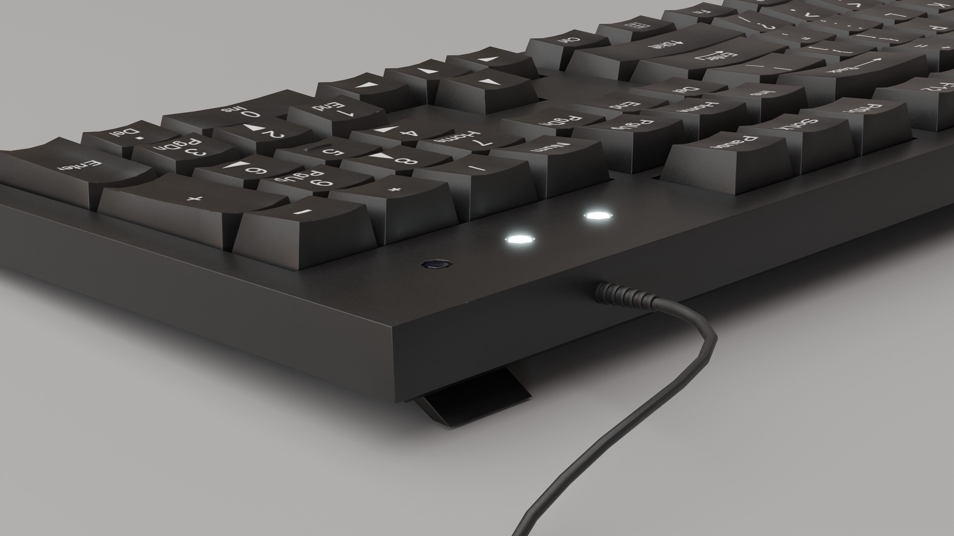 Generic Office Keyboard Low-poly 3D model_5