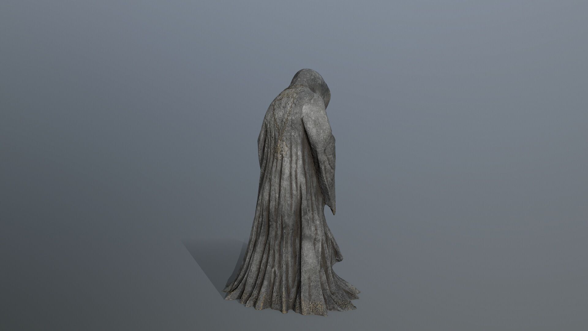 Dark statue Low-poly 3D model_8