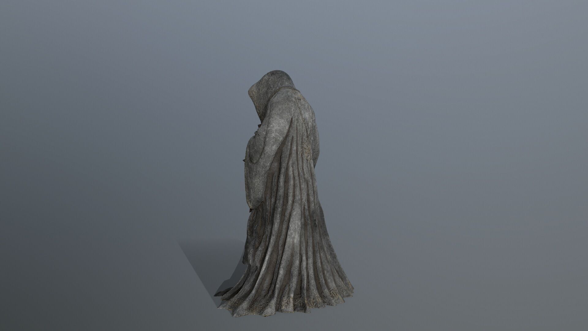 Dark statue Low-poly 3D model_6