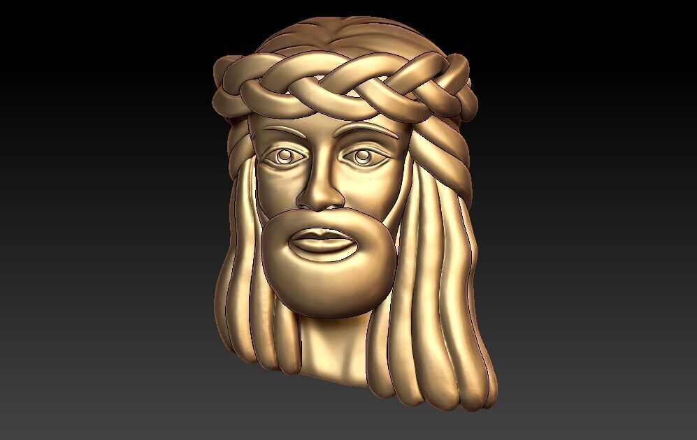 Jesus pendant design 3D print model_1