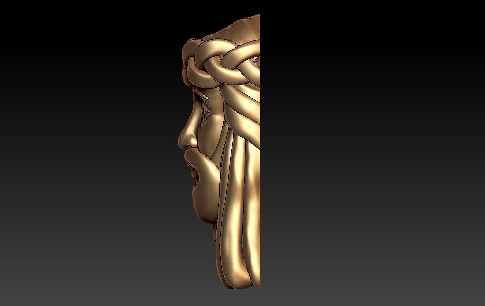 Jesus pendant design 3D print model_2