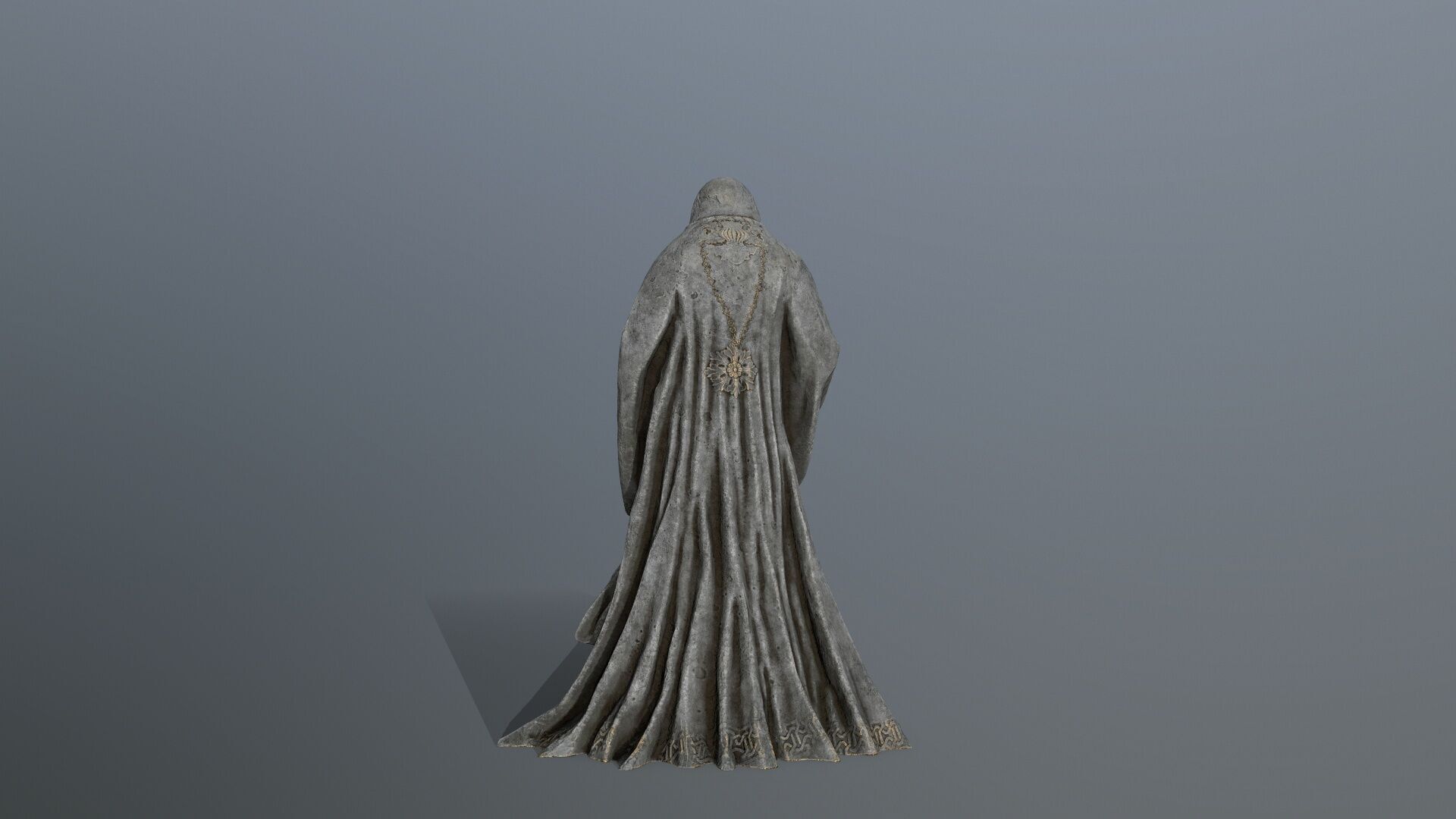 Dark statue Low-poly 3D model_7