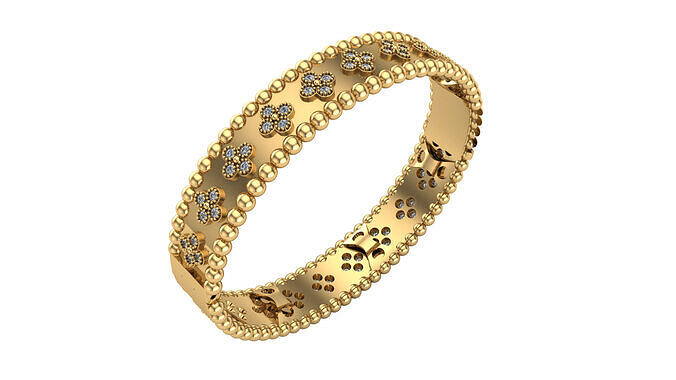 luxury inspired bangle 3D print model