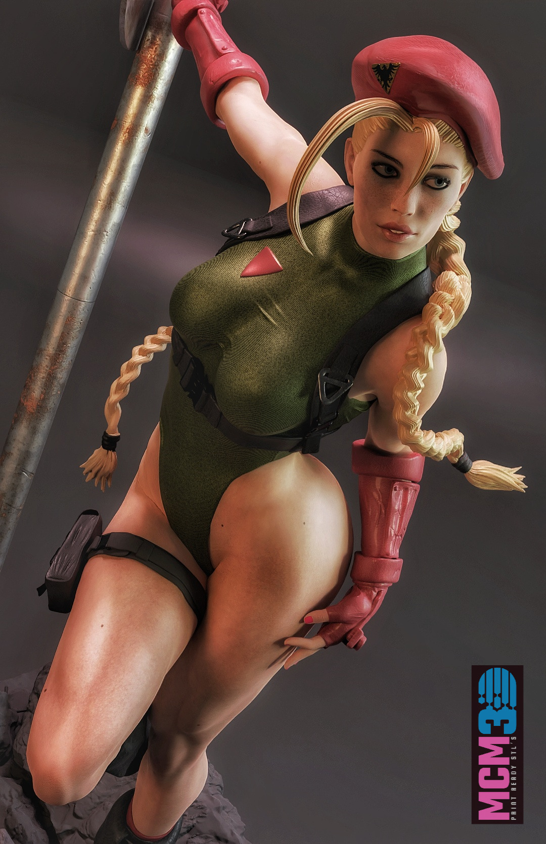 Cammy - Street Fighter 2 - STL 3D print model 3D print model_3