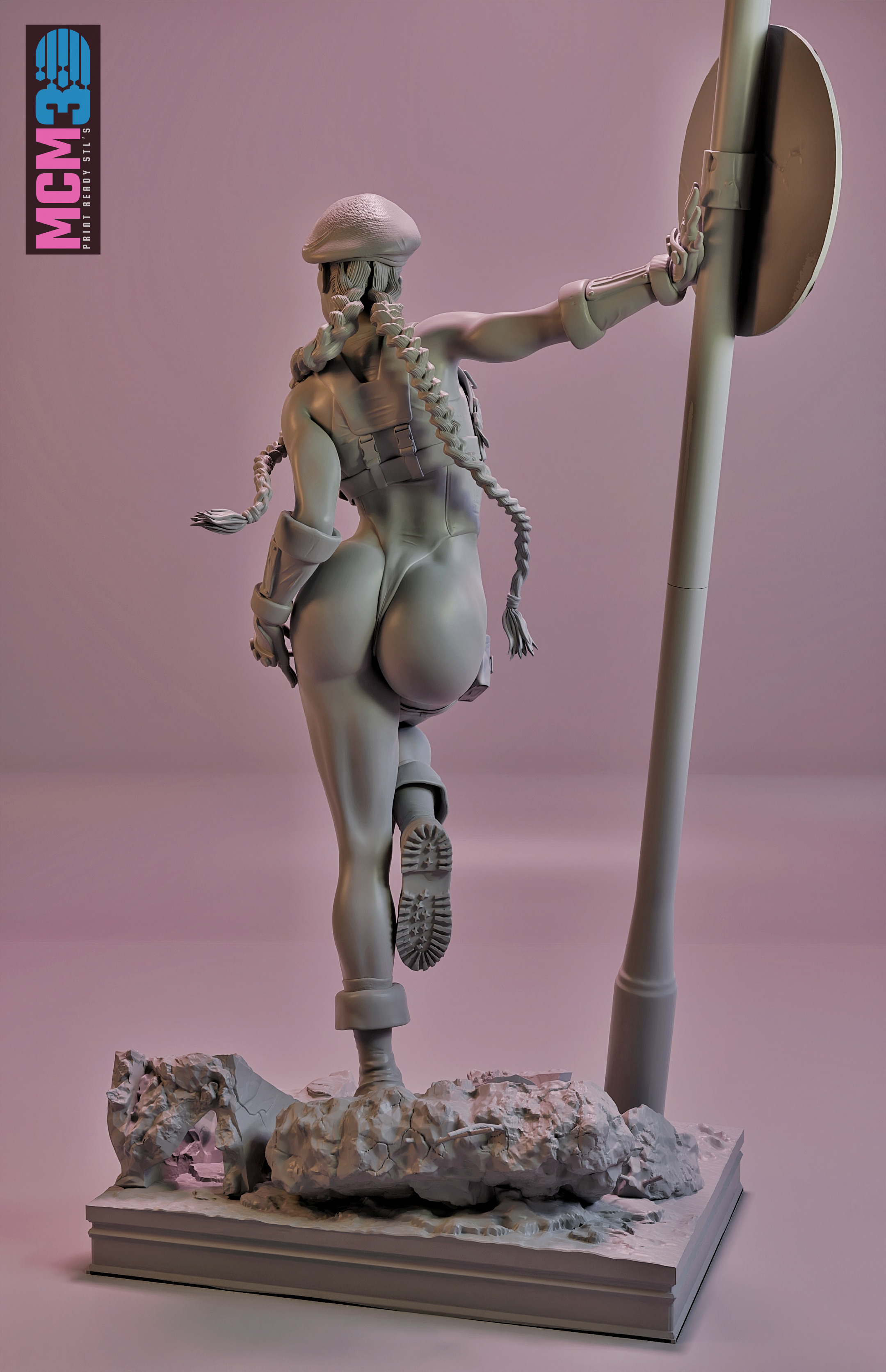 Cammy - Street Fighter 2 - STL 3D print model 3D print model_12