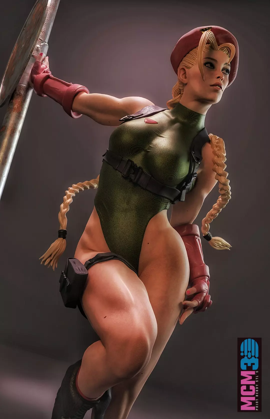 Cammy - Street Fighter 2 - STL 3D print model 3D print model_0