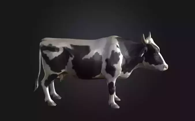  Realistic 3D Cow Model