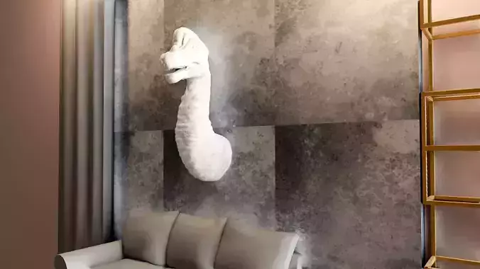 brachiosaurus brontosaurus head wall mount STL