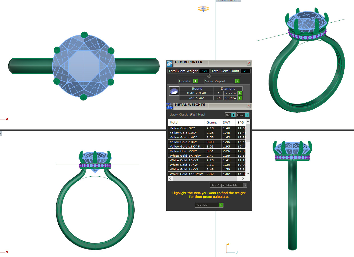 Mono Solitaire Diamond Ring 360 animation renders 3dm stl 3D print model_4