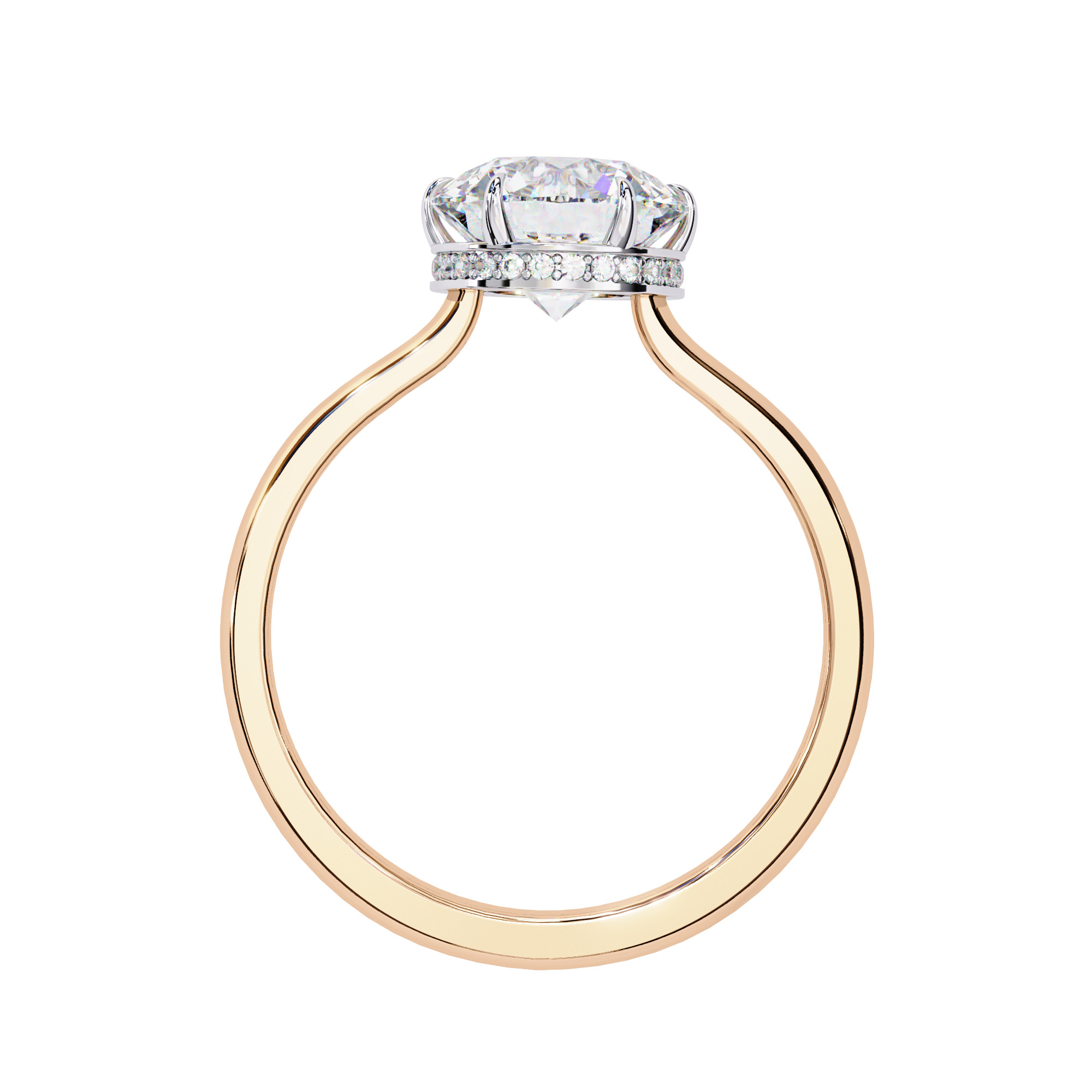 Mono Solitaire Diamond Ring 360 animation renders 3dm stl 3D print model_8