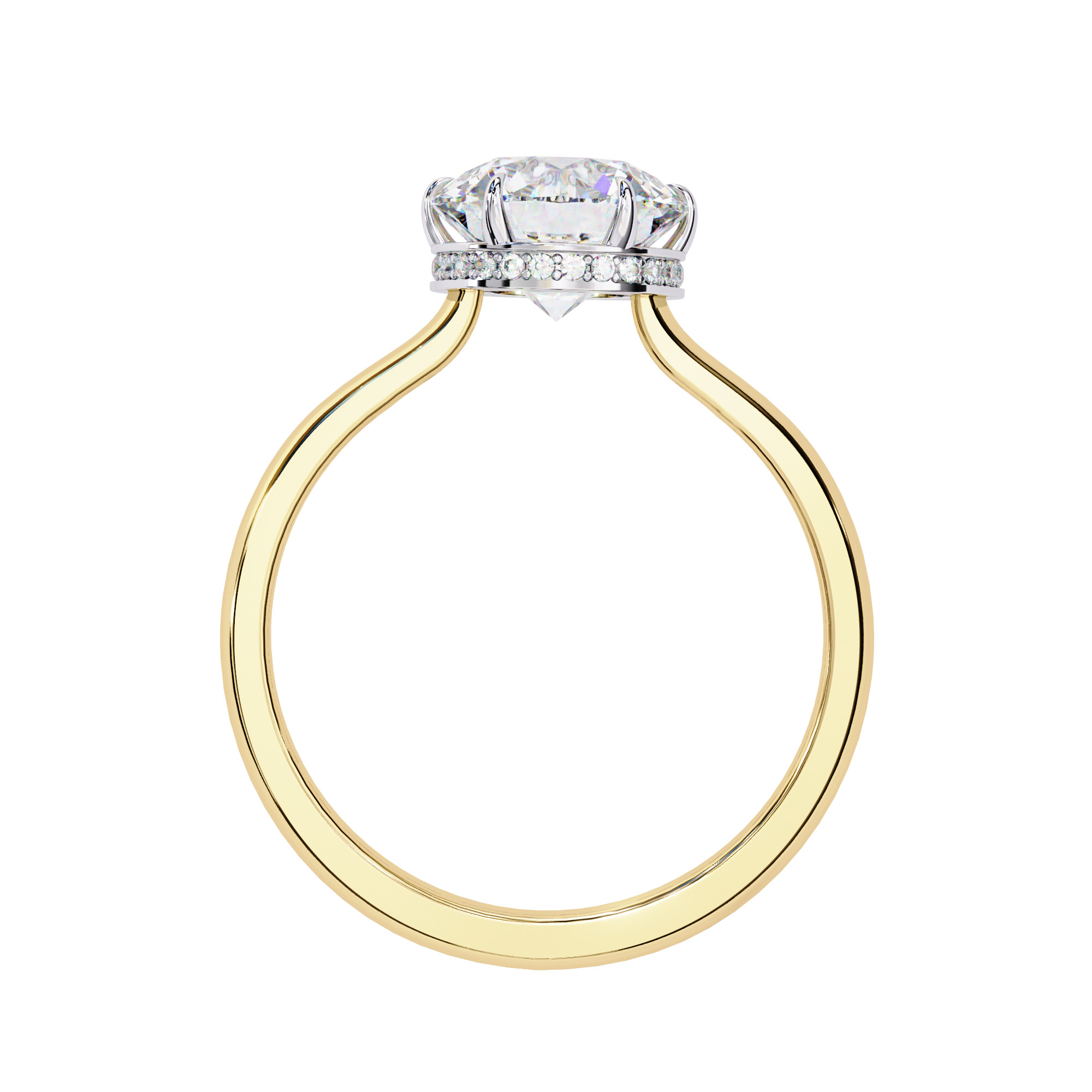 Mono Solitaire Diamond Ring 360 animation renders 3dm stl 3D print model_9
