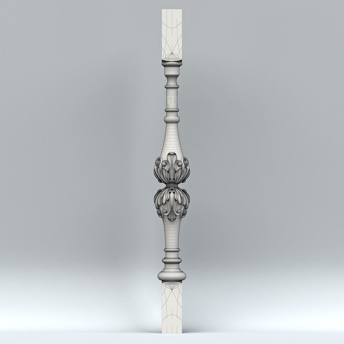 Baluster 007 3D model_4