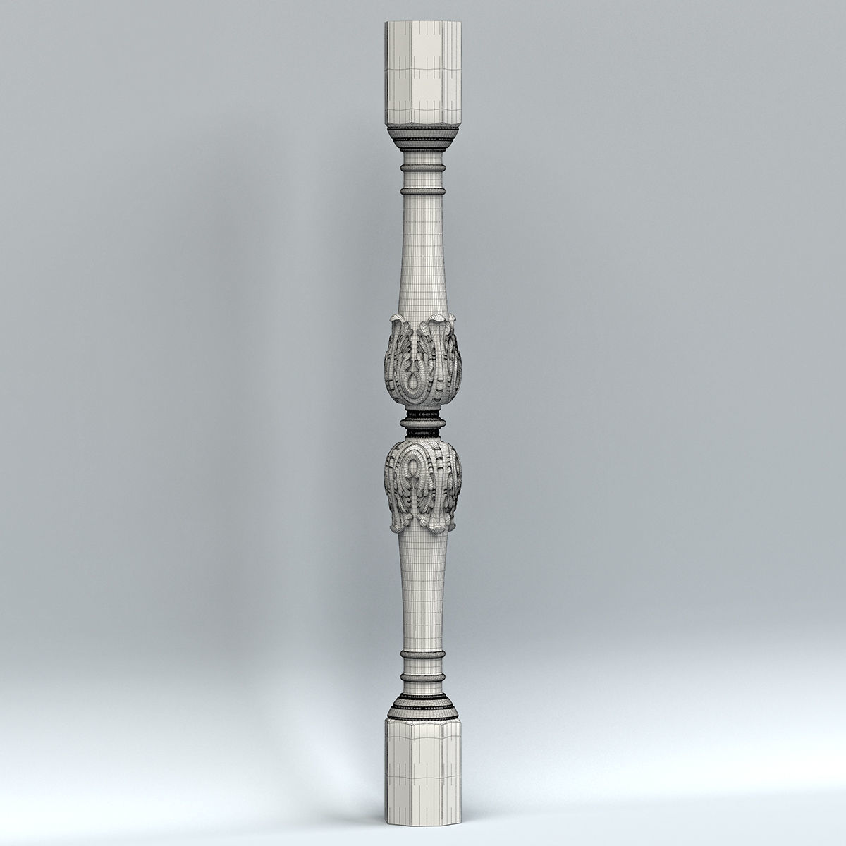 Baluster 008 3D model_6