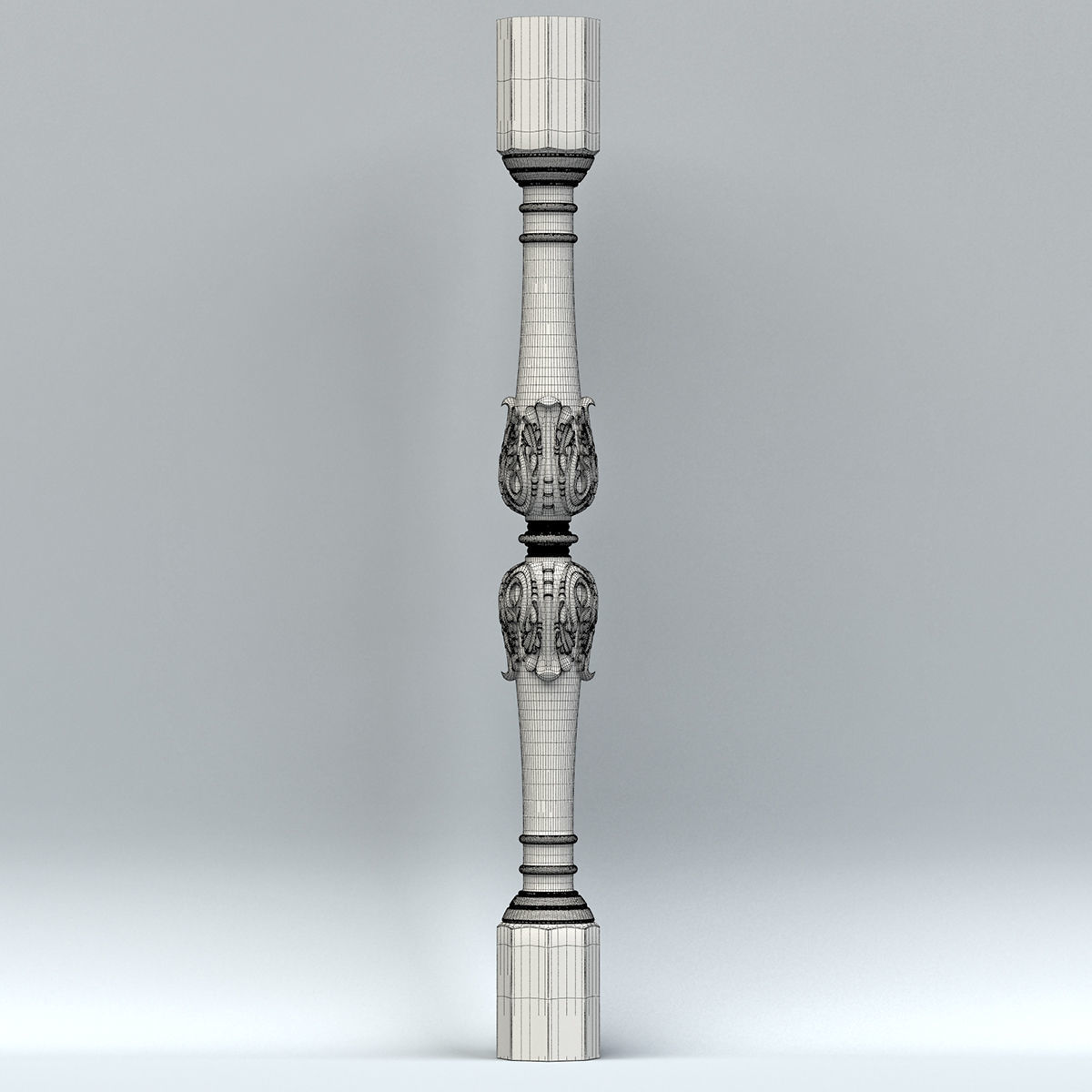 Baluster 008 3D model_5