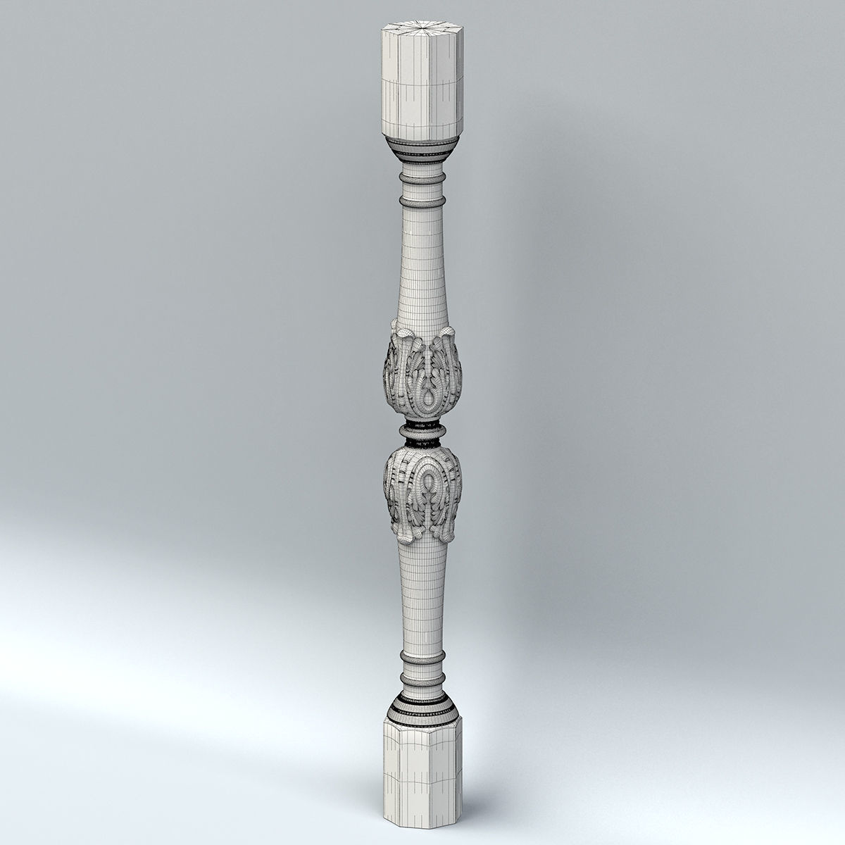 Baluster 008 3D model_4