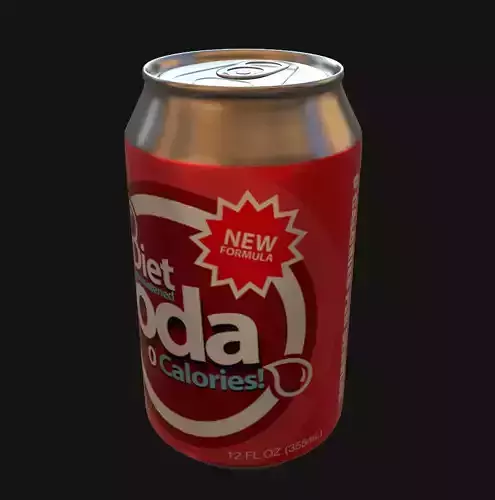 Diet soda can Free 3D model