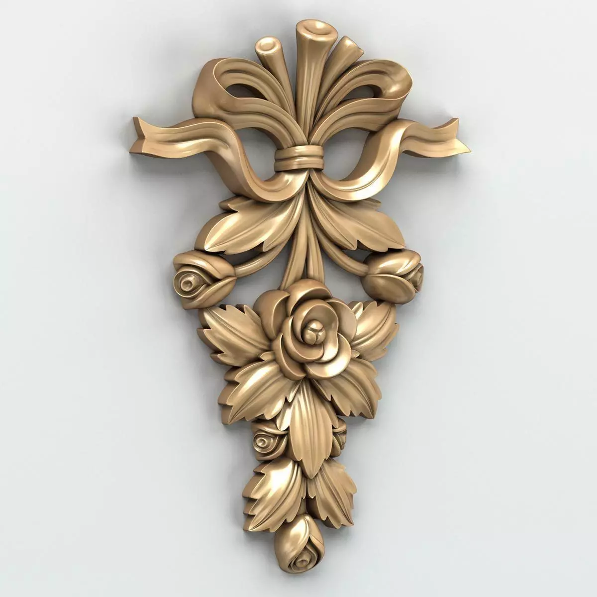 Carved decor vertical 010 3D model_0