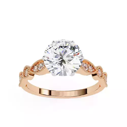 Solitaire Diamond Ring 360 animation renders 3dm stl 